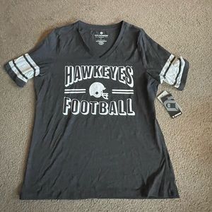 NWT: IOWA HAWKEYES FOOTBALL T-SHIRT